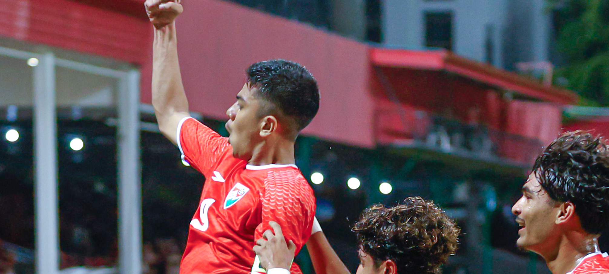 Maldives giving 100% for the game against Bhutan